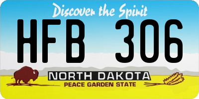ND license plate HFB306