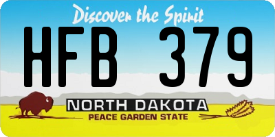ND license plate HFB379