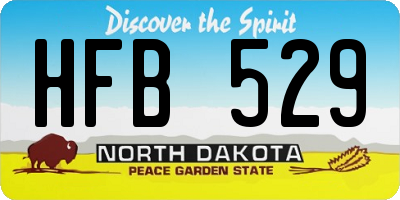 ND license plate HFB529