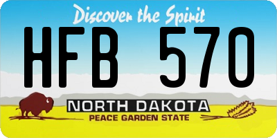ND license plate HFB570