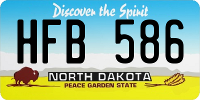 ND license plate HFB586