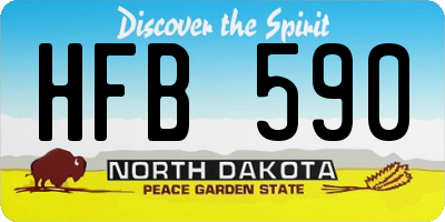ND license plate HFB590