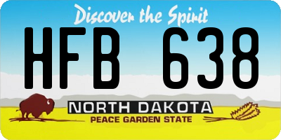 ND license plate HFB638