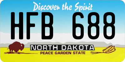 ND license plate HFB688