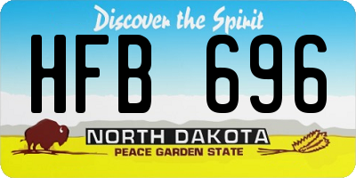 ND license plate HFB696