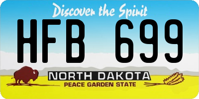 ND license plate HFB699