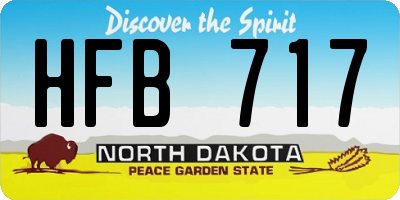 ND license plate HFB717