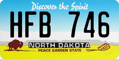 ND license plate HFB746