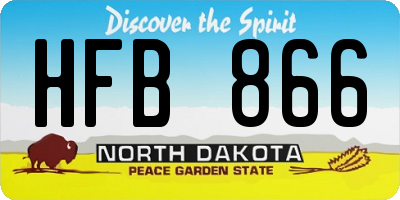 ND license plate HFB866