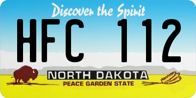 ND license plate HFC112