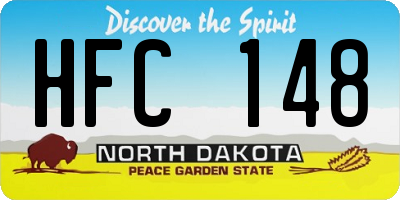ND license plate HFC148