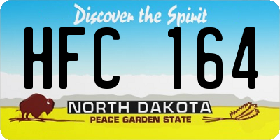 ND license plate HFC164