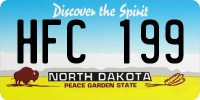 ND license plate HFC199