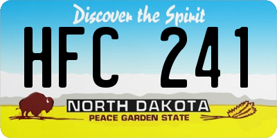 ND license plate HFC241