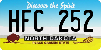 ND license plate HFC252