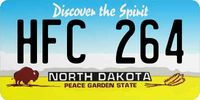 ND license plate HFC264