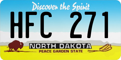 ND license plate HFC271