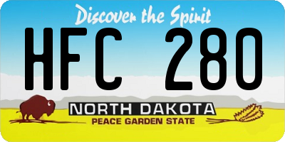 ND license plate HFC280