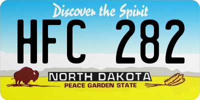 ND license plate HFC282