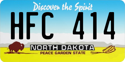 ND license plate HFC414