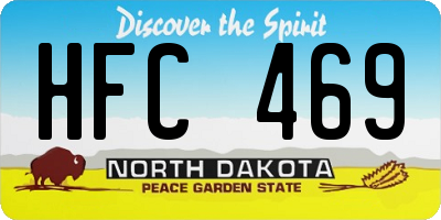 ND license plate HFC469