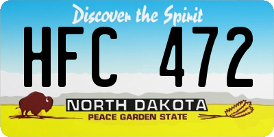 ND license plate HFC472