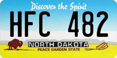 ND license plate HFC482