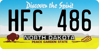 ND license plate HFC486