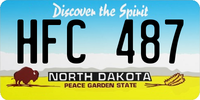 ND license plate HFC487