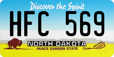 ND license plate HFC569