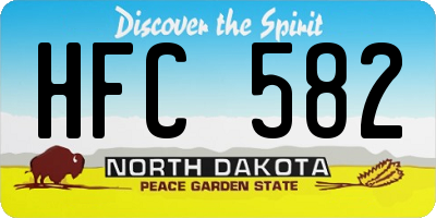 ND license plate HFC582