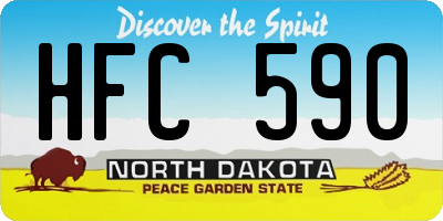 ND license plate HFC590
