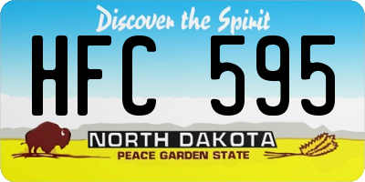 ND license plate HFC595