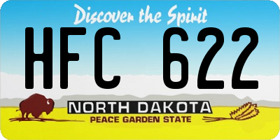 ND license plate HFC622