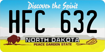 ND license plate HFC632