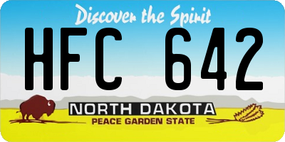 ND license plate HFC642