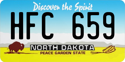 ND license plate HFC659