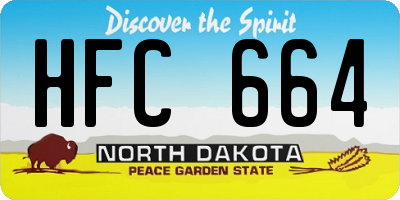 ND license plate HFC664