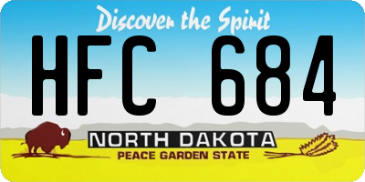 ND license plate HFC684