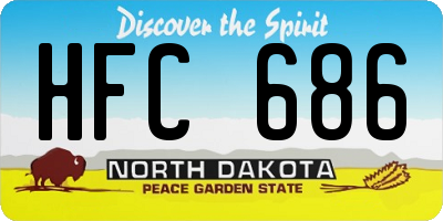 ND license plate HFC686