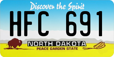 ND license plate HFC691