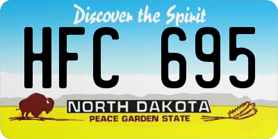 ND license plate HFC695