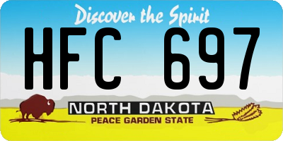 ND license plate HFC697