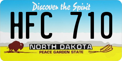 ND license plate HFC710
