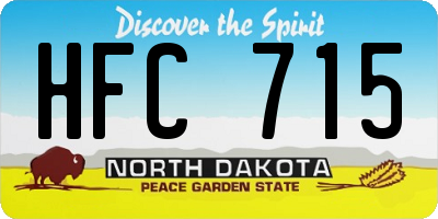 ND license plate HFC715