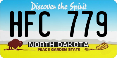 ND license plate HFC779