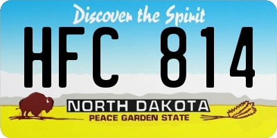 ND license plate HFC814