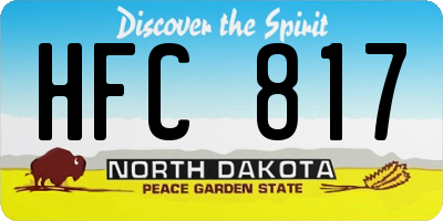 ND license plate HFC817