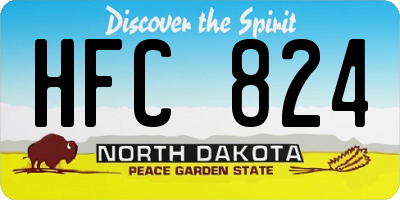 ND license plate HFC824