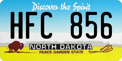 ND license plate HFC856
